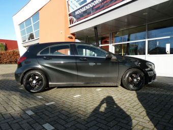 Borbet velgen Type XR zwart gemonteerd onder een Mercedes A klasse incl TPMS sensoren en winterbanden