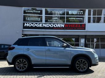 BORBET RE METAL GREY IN 18 INCH GEMONTEERD ONDER EEN SUZUKI VITARA