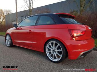 BORBET VELGEN BL-5 ZILVER IN 18 INCH GEMONTEERD IN UTRECHT ONDER EEN AUDI A1