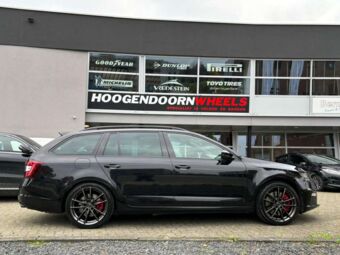 BORBET W MISTRAL ANTHRACITE IN 18 INCH GEMONTEERD ONDER EEN SKODA OCTAVIA