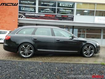 MCW VELGEN DEDICATED AUDI TYPE NELSON GEMONTEERD ONDER EEN AUDI A-6 IN 19 INCH