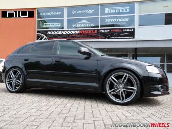 NIU WHEELS INGOLSTADT DEDICATED VOOR AUDI 19 INCH ANTRACIET GEPOLIJST 