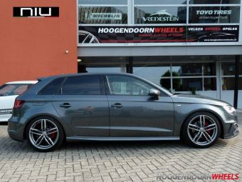 NIU WHEELS INGOLSTADT DEDICATED VOOR AUDI A3 18 INCH ANTRACIET GEPOLIJST 