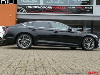 NIU WHEELS VELGEN INGOLSTADT ANTARCIET IN 18 INCH GEMONTEERD ONDER EEN AUDI A-5 