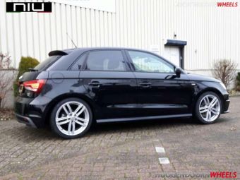 NIU WHEELS VELGEN WOLFSBURG ZILVER GEMONTEERD DOOR ONZE MONTAGE PARTNER IN UTRECHT ONDER EEN AUDI A1